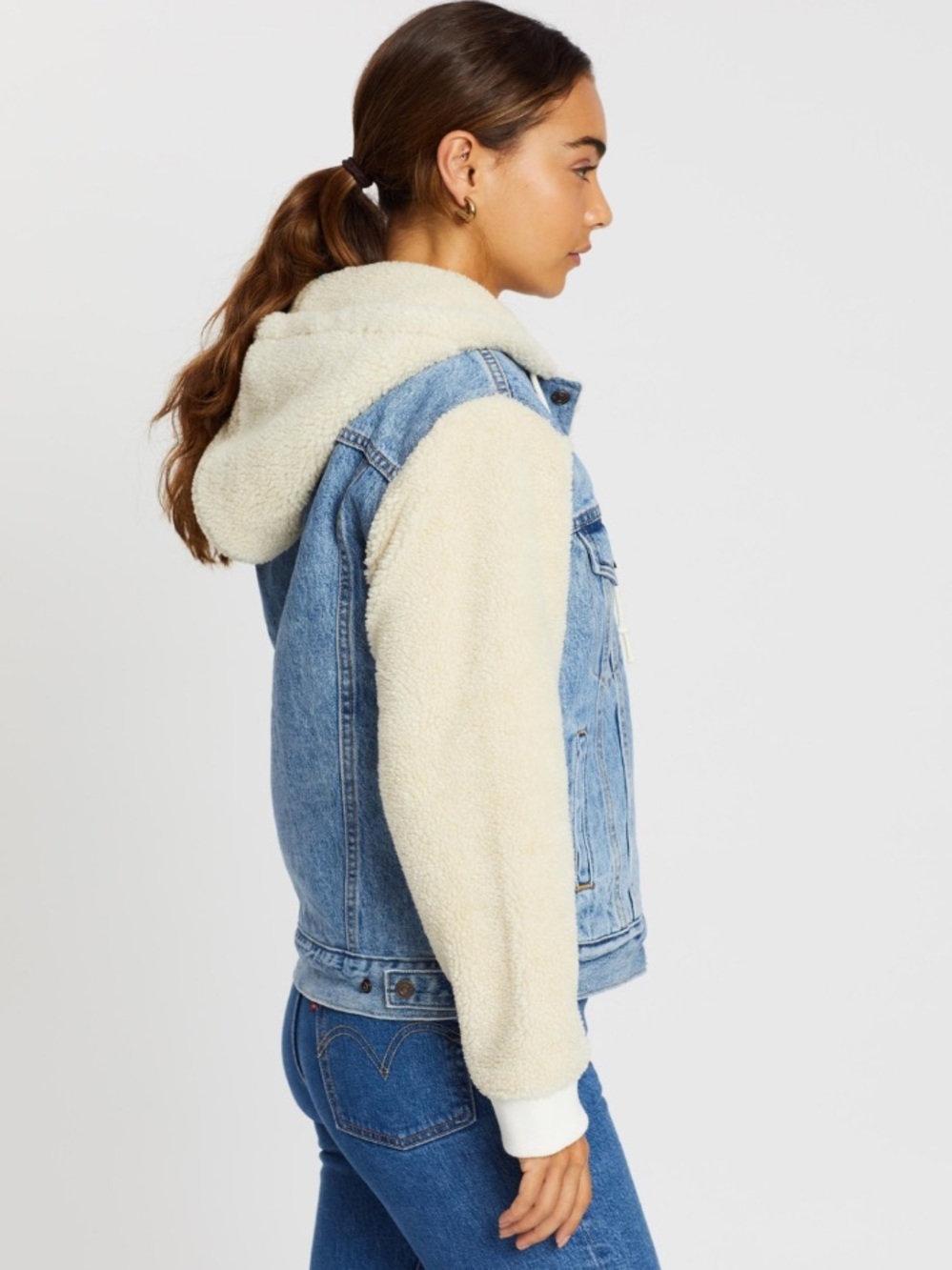 Hooded Denim Jacket - Picture 1 of 11
